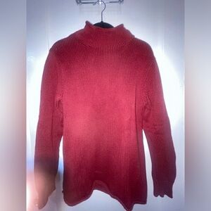 JCrew Red rollneck sweater S